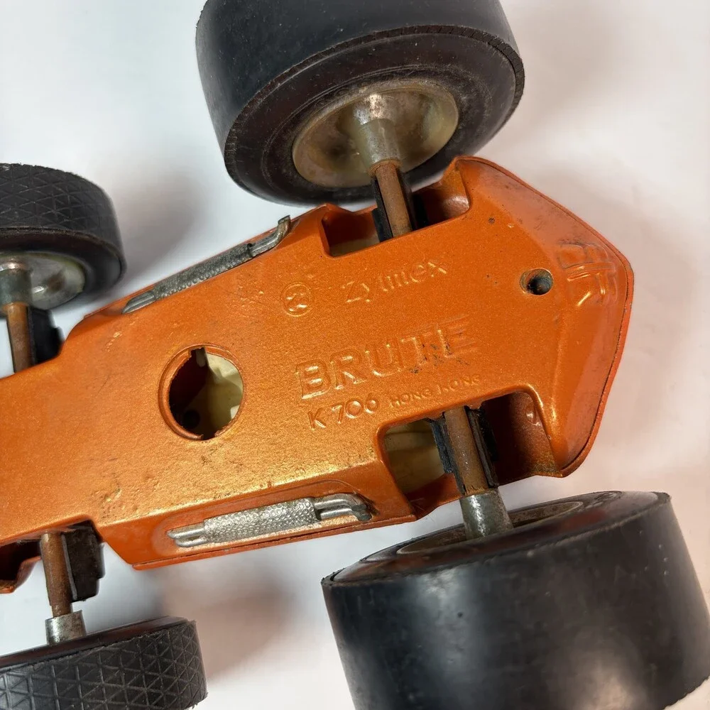 Vintage Zylmex Brute K706 Orange Diecast Dragster Race Car Hong Kong Toy